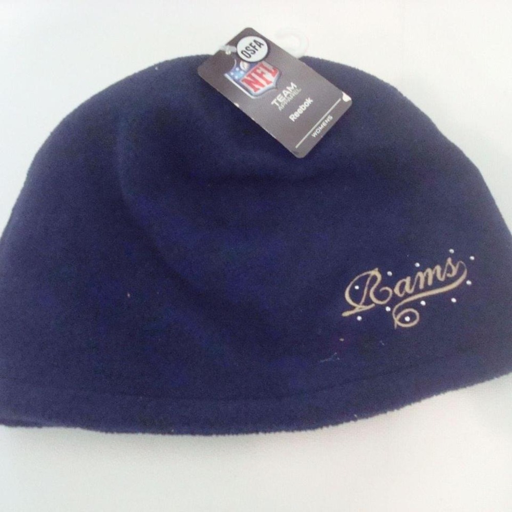 ST LOUIS RAMS LOS ANGELES WOMENS BEANIE KNIT TOBOGGAN SKI HAT CAP VINTAGE W1